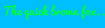 Image with Font Color 00FF35 and Background Color 00BFFF